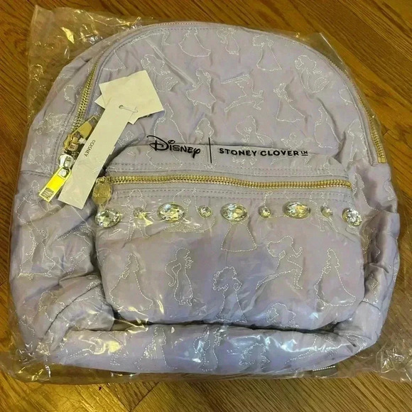 NWT Stoney Clover Lane x Disney Large Lavender Jeweled Backpack - Picture 3 of 5